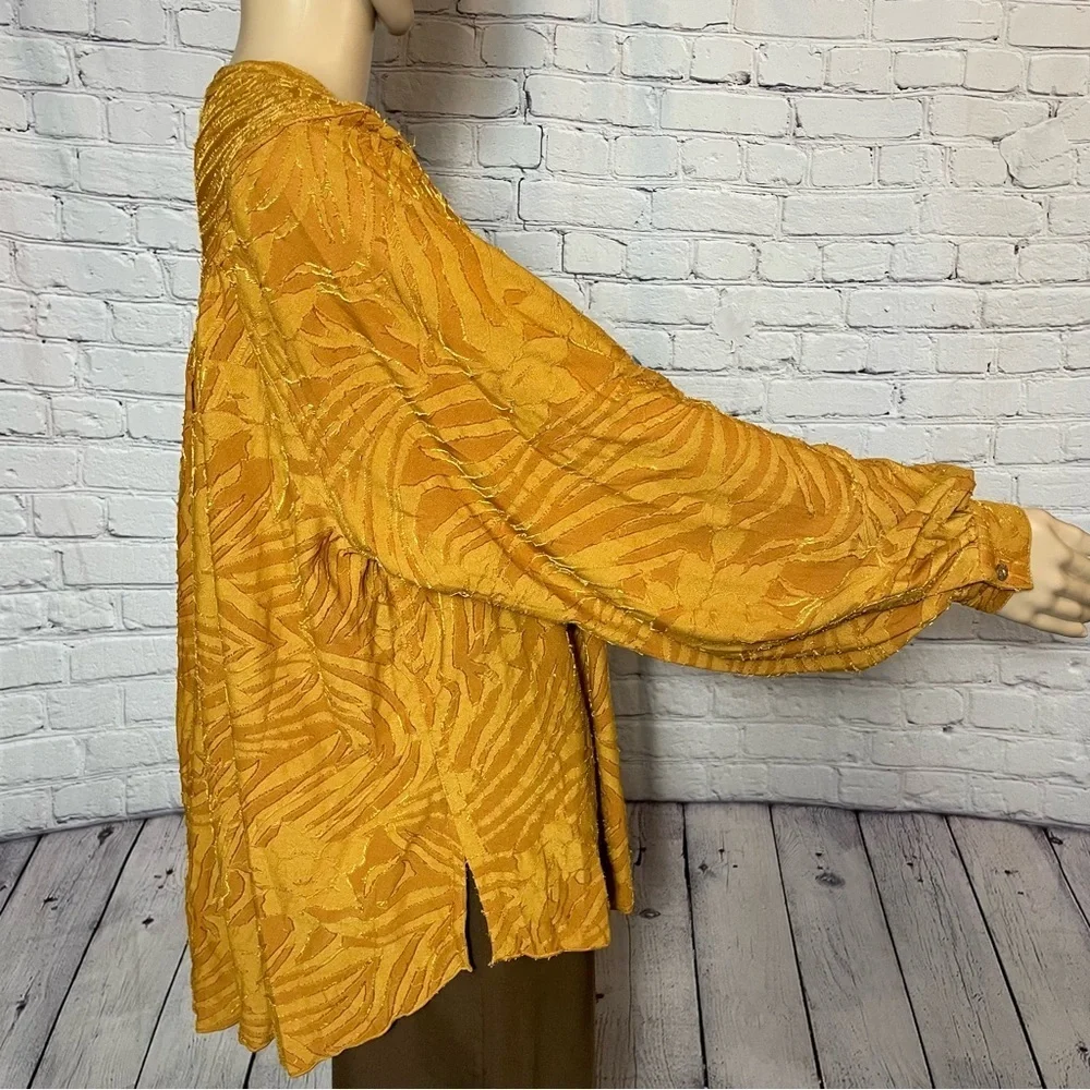 New Free People Can't Stop Dreaming Brown Long Sleeve Tunic Size XS